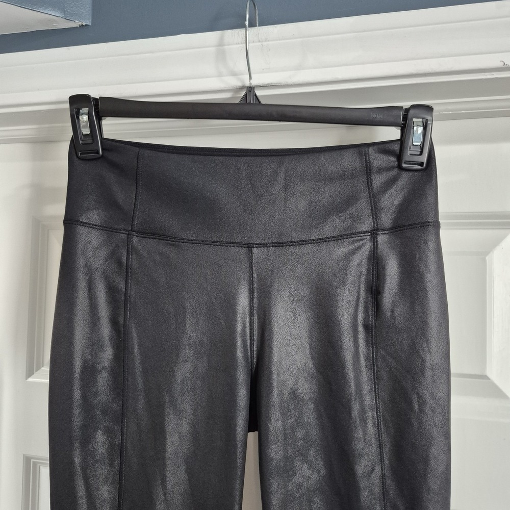 Athleta Delancey Gleam Tight Womens Small Faux Leather Office Career Holiday - Picture 4 of 11